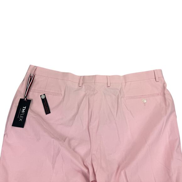 Tommy Hilfiger Mens TH Flex Modern Fit Stretch Chambray Suit Pants Pink 44x32 - Picture 5 of 7